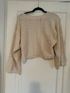 SEZANE Manuela Jumper Cardigan Top Shirt Natural Size L Large thumbnail 3