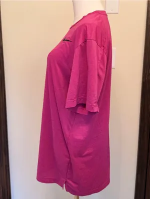 Nike Pro pink standard fit dri-fit short sleeve top thumbnail 6