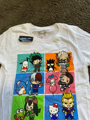 Hot Topic My Hero Academia White Tee Size Medium thumbnail 3
