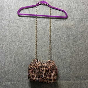 Chico's Animal Print Crossbody Bag Chain Strap Purse Faux Leather Fringe‎ thumbnail 15