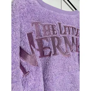 NEW Disney The Little Mermaid Ariel Purple Fuzzy Spirit Jersey Top Size Small thumbnail 7