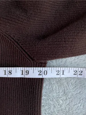 Lauren Ralph Lauren Ribbed Brown Turtleneck Sweater XL minimalist fall classic thumbnail 8