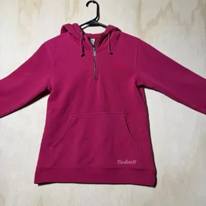 Carhartt Women’s XS Pink Quarter Zip Hoodie Sweatshirt Fleece Workwear Pullover thumbnail 5
