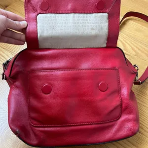 Kate Spade Allen St Raquel Satchel Red Leather Purse with Detachable Strap thumbnail 3