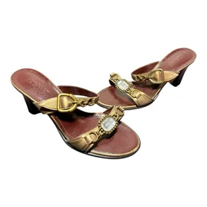 FRANCO SARTO Vintage Jewelled Strap Slip-On Sandals thumbnail 3