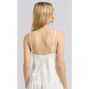 Homebodii Sian Luxury Satin White Lace Cami Sz. XS thumbnail 3
