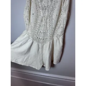 Free People Beach Irina Low Back Fauxchet Romper Medium Tofu Beach/Resort NWT thumbnail 15