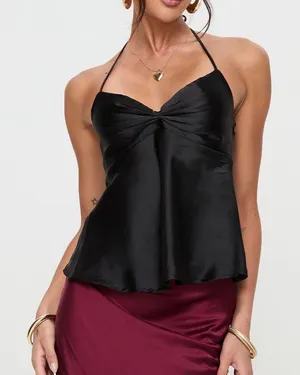 Princess Polly Born To Be Top Black Size 12 NWT thumbnail 1