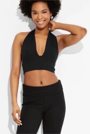 Wild Fable ButterBliss Halter LOW cut top Sz L NWT thumbnail 1