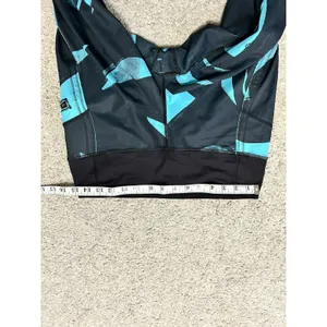 Lululemon Run Top Speed Crop Leggings Sz 8 Peacock Blue Black‎ Pocket Luxtreme thumbnail 5