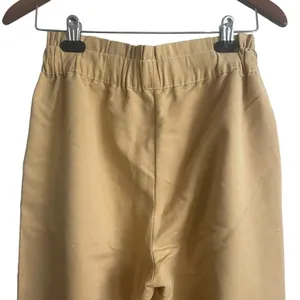 Zara‎ Women Coastal Grandma Paperbag Pants S Butter Yellow Minimalist High Rise thumbnail 4