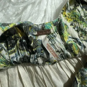 Free People Washed Ashore Floral Print Mini Dress Boho Ivory Green Women Size M thumbnail 8
