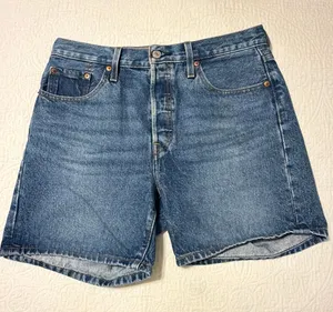 Levi's Blue Denim Jean Shorts thumbnail 1