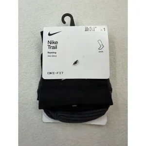 1 Pair Nike Trail Dri-Fit Running Ankle Socks Wool Blend Womens Size 7.5-9 Black thumbnail 2