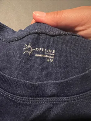 Aerie offline navy seamless crop top small thumbnail 8