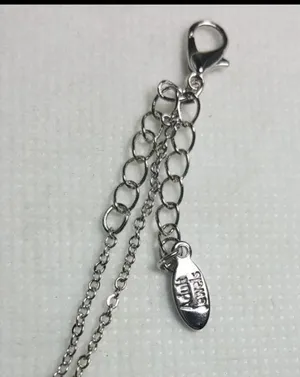 Silver Heart Diamond Pendant Necklace thumbnail 3