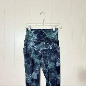 Lululemon Align HR Pant 25” Diamond Dye Silver Blue Tie Water Size 6 thumbnail 4