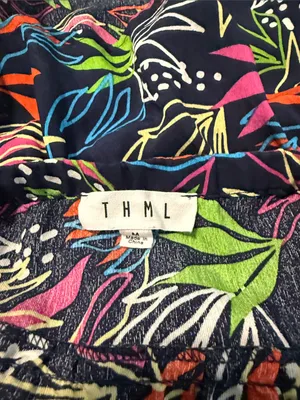 THML Multicolor Floral Print Tank Top - Navy Base thumbnail 3