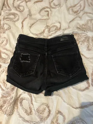 Hollister Jean Shorts Black High Rise thumbnail 3
