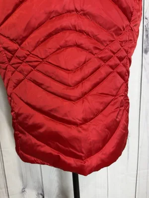 The North Face Aconcagua 550 Down Puffer Vest Womens Sz L Red Full Zip Quilted thumbnail 10