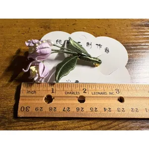 Lily of the Valley Embroidered‎ Flower Brooch Pin Bridal Corsage Qipao new thumbnail 4