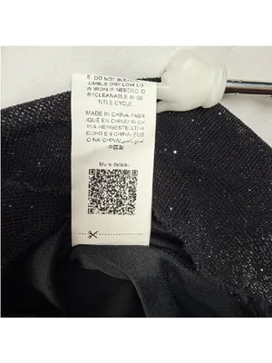 Black Metallic Sparkle V-Neck Dress Split Bell Sleeve Cocktail Party 0XL thumbnail 5