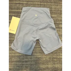 New Lululemon Size 2 Align High Rise HR Shorts 6" Inch Oasb ‎ Oasis Blue NWT thumbnail 2