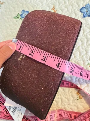 Kate Spade NWT Glitter Dome Makeup Bag Burgundy thumbnail 7