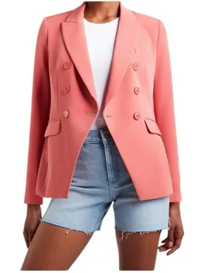 EXPRESS Blazer Suit Jacket Double Breasted Lined Pockets Womens Size Small thumbnail 1