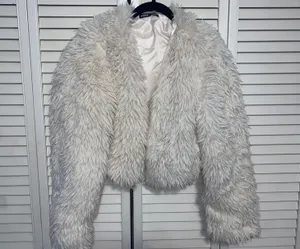 SheIn White Fur Coat thumbnail 2