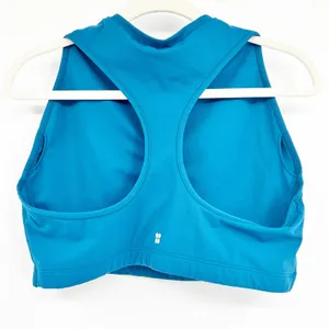 Sweaty Betty Womens Teal Blue Power Contour Zip Bra Racerback‎ Sports Bra XXL thumbnail 6