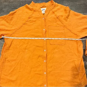 Aerie Orange Oversized Beachy Button Down Size XS thumbnail 3
