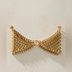 Free People summers end collar pin- gold NWT $38 thumbnail 2