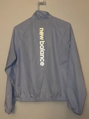 New Balance Full Zip Running Windbreaker Jacket Light Blue thumbnail 2