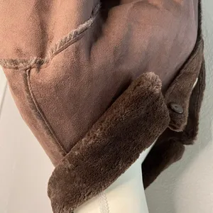 Brandon Thomas Reversible Suede Fur Jacket Women’s Small S Brown with Pockets thumbnail 7