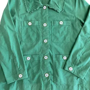 Tuckernuck Baldwin Linen‎ Cotton Jacket Womens Size S in Palm Green thumbnail 5