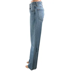 Abercrombie & Fitch The 90s Relaxed High Rise Blue Straight Denim Jeans Size 26 thumbnail 2