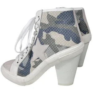 Vintage Havana Women's High Top Heeled Fashion Sneakers Camo Multi Size‎ 5.5 thumbnail 3