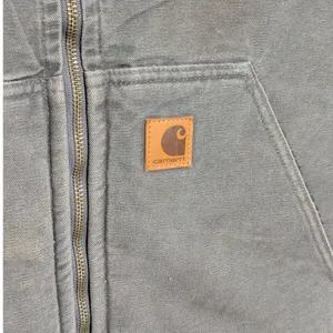 Vintage Y2K Carhartt Sandstone Rugged Vest Sherpa Lined Duck Canvas Dark Gray 3X thumbnail 3