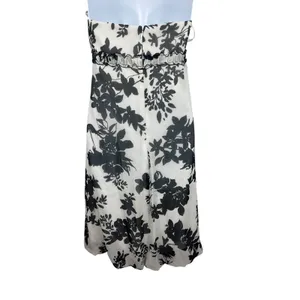 David’s Bridal Black White Floral Strapless Bridal Bridesmaid Party Dress 10 NWT thumbnail 2