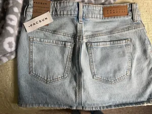 PacSun Denim Skirt Light Wash thumbnail 2