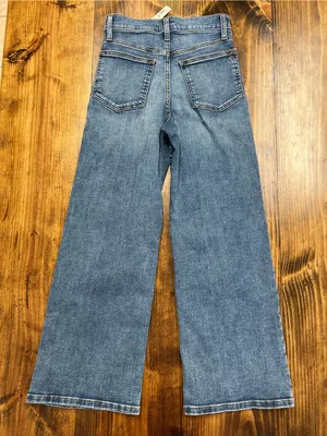 Madewell The Wide-Leg Crop Jean in Super Stretch Denim Oneida Wash Size 24 NWT thumbnail 8