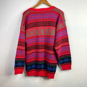 Vintage Boundary Waters Acrylic Fair Isle Boyfriend Grandpa Cardigan Sweater L thumbnail 7