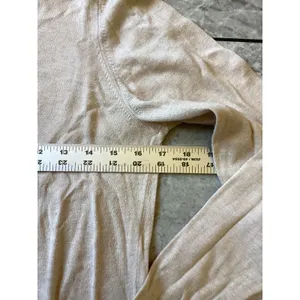 Quince Lightweight Cotton Cashmere Crew Sweater Heather Oatmeal M LB30091-WFVSHP thumbnail 4