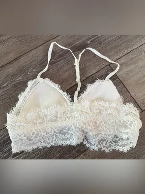 Aerie White Lace Padded Bralette thumbnail 3
