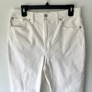 Madewell White The Perfect Vintage Jean Straight Leg High Waist Travel Beach thumbnail 2