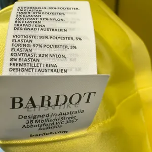 Bardot Strapless Dress Yellow Size XS NWT Cocktail Wedding Homecoming Grad Femme thumbnail 8
