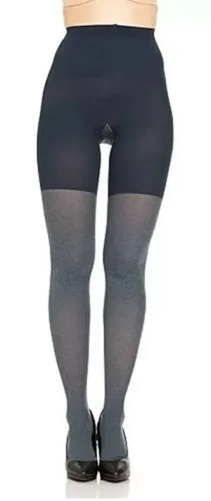 Star Power by SPANX Center Stage Shaping Tights Heathered Size A New thumbnail 1