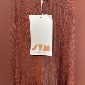 See You Monday Elegant Terracotta Halter Maxi Dress Ribbed Knit‎ Summer Beach Boho Chic F59 thumbnail 4