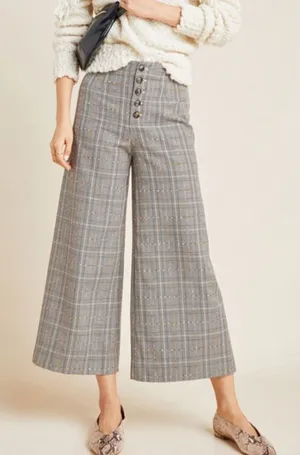 Anthropologie Roma Plaid Chenille Trousers 4 thumbnail 1